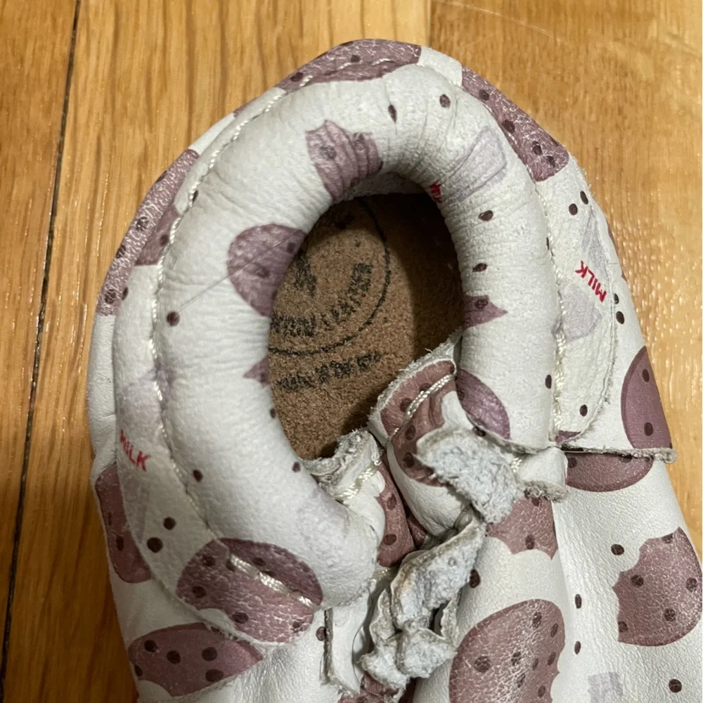 Freshly Picked Infant Chocolate Chip Cookie Leather City Hard Sole Moccasins